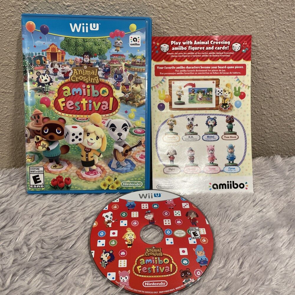 Animal Crossing Amiibo Festival (Nintendo Wii U, 2015) Complete CIB